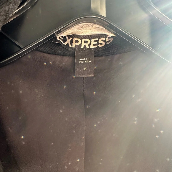 Express Ruched Sleeve Black Blazer | 8 - Picture 2 of 4